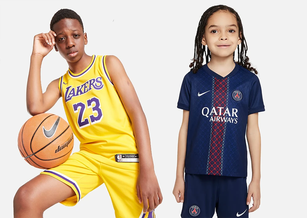 Maillots de foot - maillots de basket